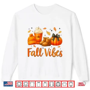 Sweatshirt Fall Vibes Pumpkin Spice Latte Autumn Shirt