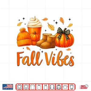 Design Fall Vibes Pumpkin Spice Latte Autumn Shirt