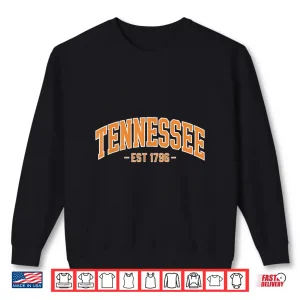 Sweatshirt State of Tennessee Est 1796 Pride Classic TN Themed Orange Shirt