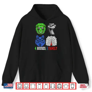 Hoodie AMISTAD ISIBINDI ALTRUISMO REVEUR 4 Houses 1 Family Shirt