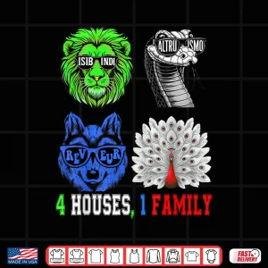 Design AMISTAD ISIBINDI ALTRUISMO REVEUR 4 Houses 1 Family Shirt