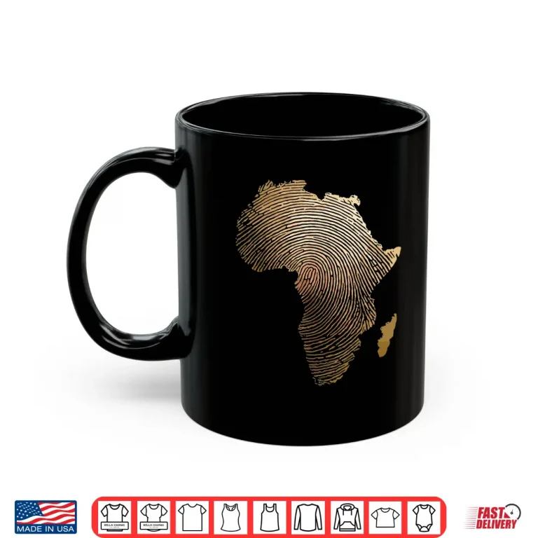 Mug African Roots Art for Men Women Afrocentric African Map Shirt