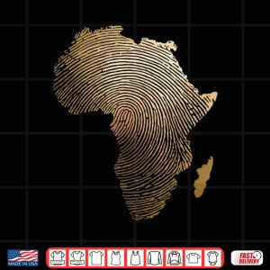 Design African Roots Art for Men Women Afrocentric African Map Shirt