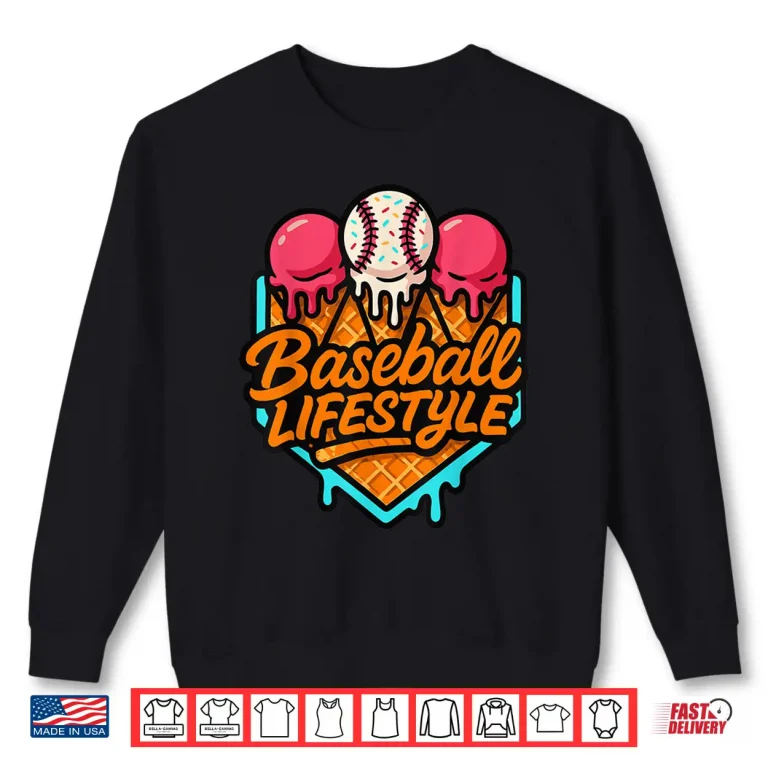 Sweatshirt Baseball Lifestyle 101 Apparel Youth Baseball Drip Icecream Shirt