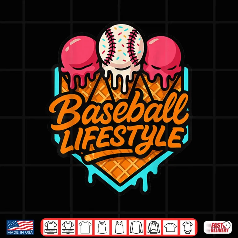 Design Baseball Lifestyle 101 Apparel Youth Baseball Drip Icecream Shirt