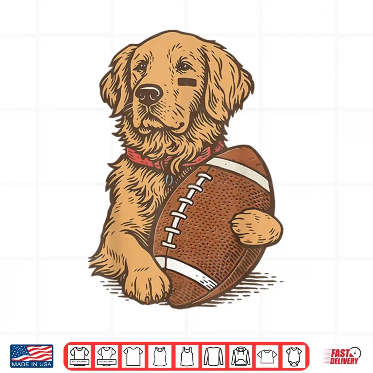 Design Golden Retriever Dog Football Game Day Touchdown Season Shirt