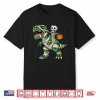 Skeleton Dinosaur T Rex Halloween Pumpkin Shirt