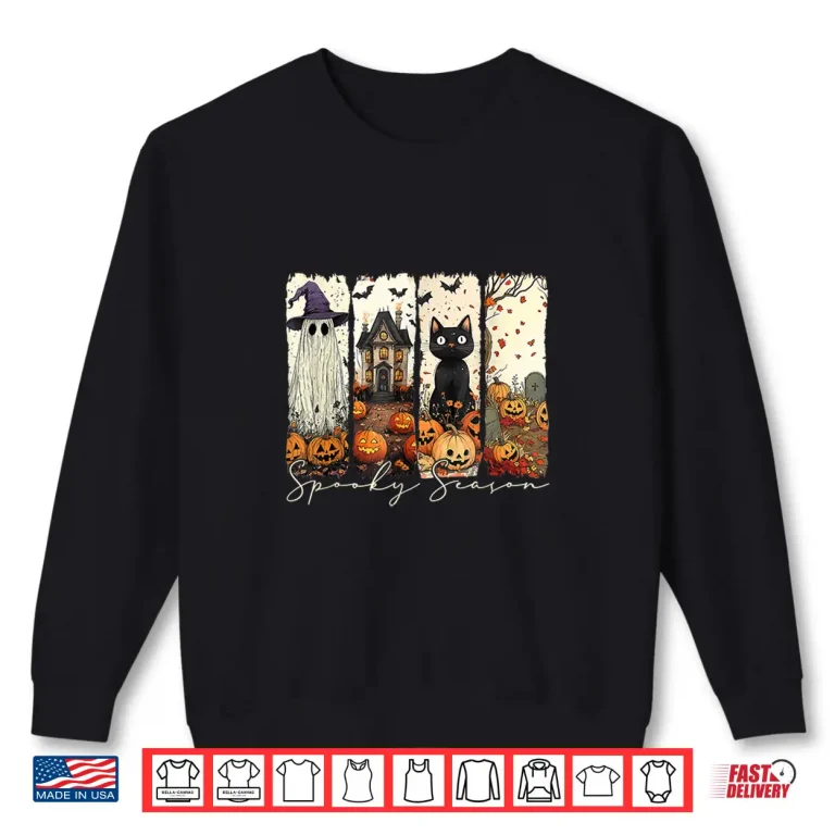 Sweatshirt Vintage Halloween Horror Spooky Season Shirt