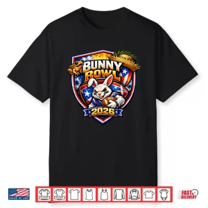 Bunny Bowl 2026 Funny Football Parody Easter Design Shirt