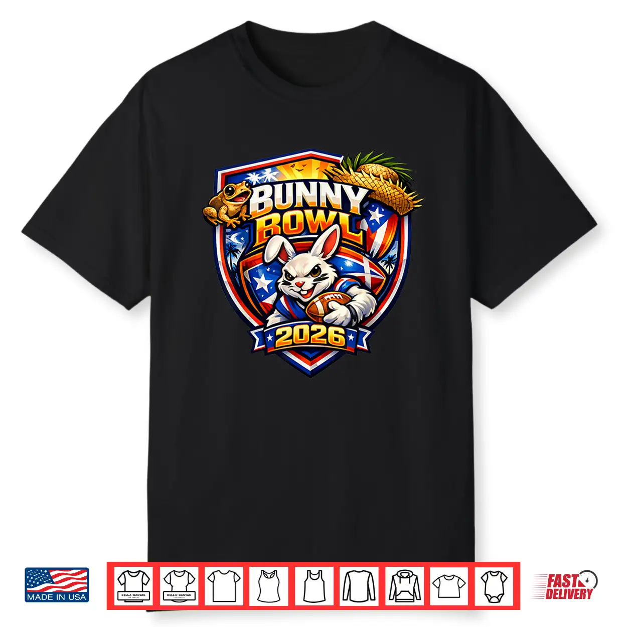Bunny Bowl 2026 Funny Football Parody Easter Design Shirt Bunny Bowl 2026 Funny Football Parody Easter Design Shirt