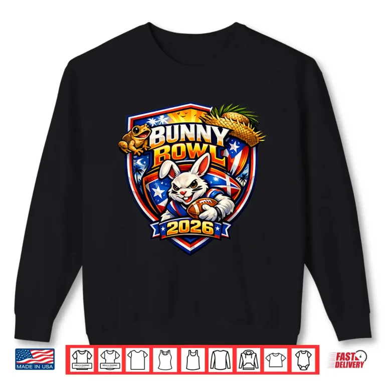 Sweatshirt Bunny Bowl 2026 Funny Football Parody Easter Design Shirt