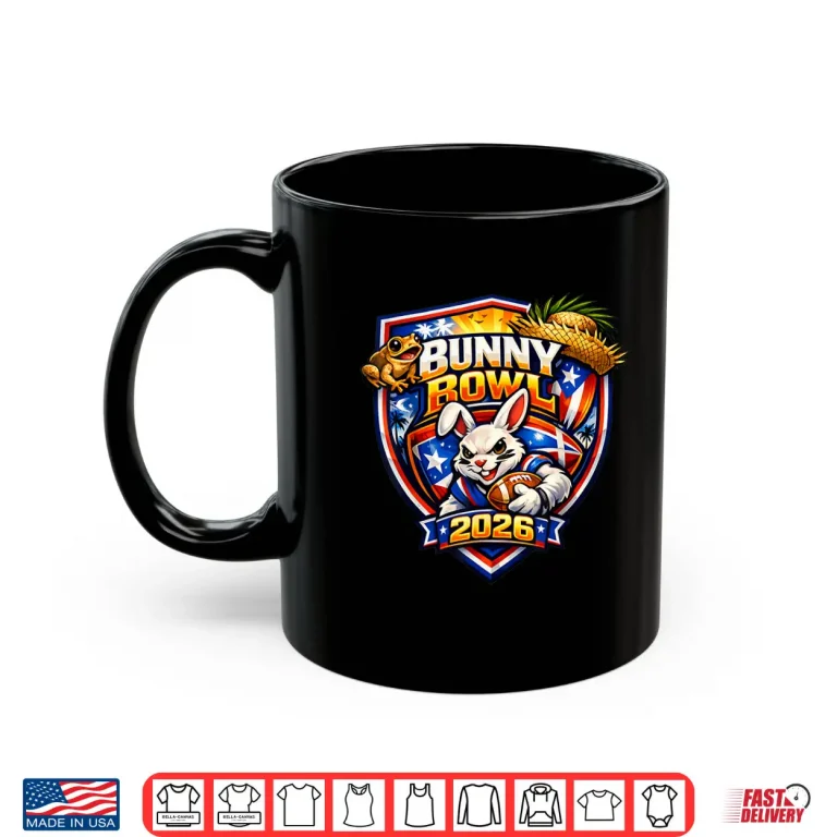 Mug Bunny Bowl 2026 Funny Football Parody Easter Design Shirt
