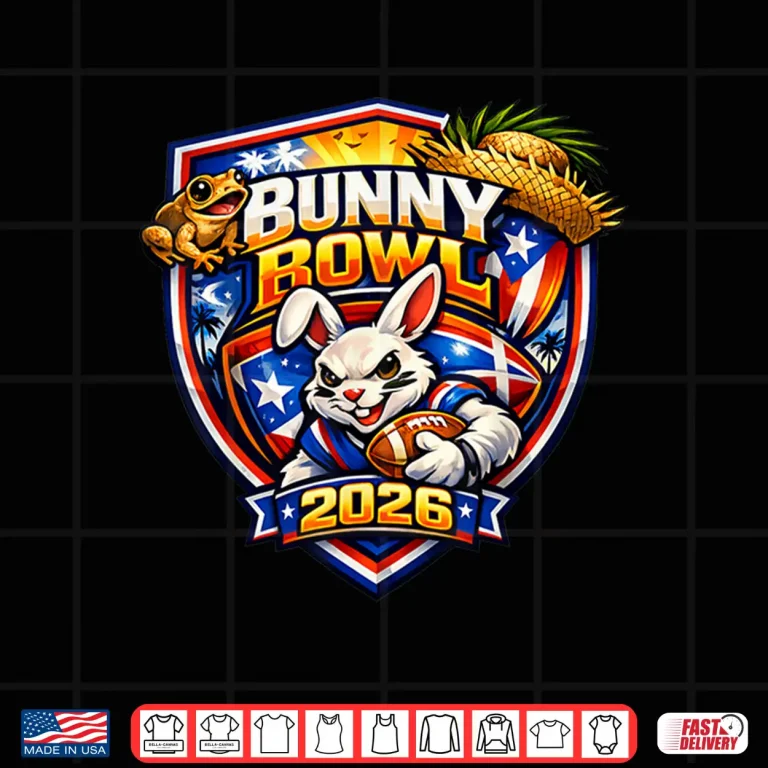 Design Bunny Bowl 2026 Funny Football Parody Easter Design Shirt