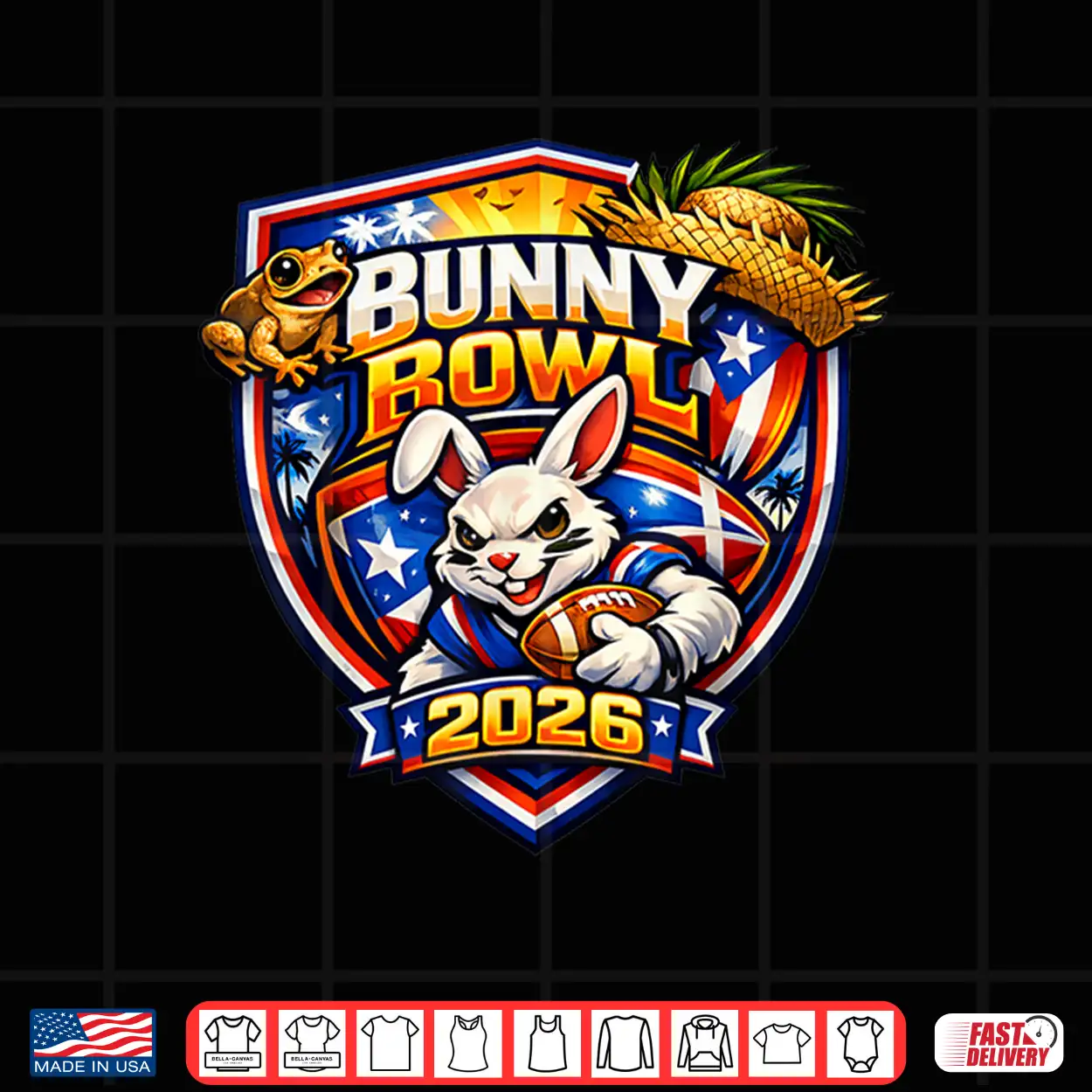 Bunny Bowl 2026 Funny Football Parody Easter Design Shirt Bunny Bowl 2026 Funny Football Parody Easter Design Shirt