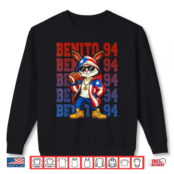 Sweatshirt Jersey Text Benito 94 Number For Sport Front Back Shirt