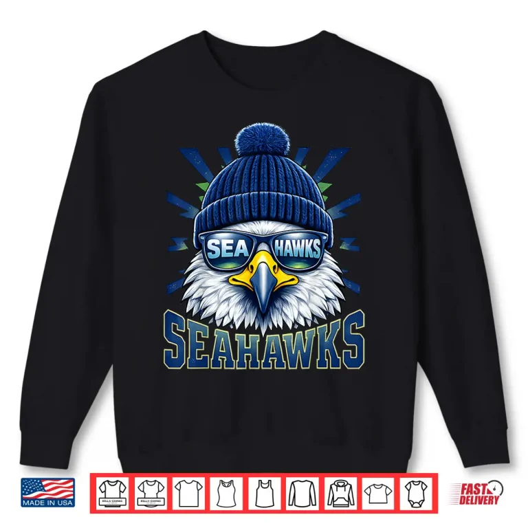 Sweatshirt Vintage Cool Face Sea Hawk With Sunglasses Women Men Tees Shirt
