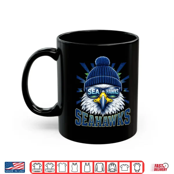 Mug Vintage Cool Face Sea Hawk With Sunglasses Women Men Tees Shirt