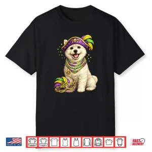 Cute Mardi Gras Themed West Highland Terrier Westie Dog Shirt