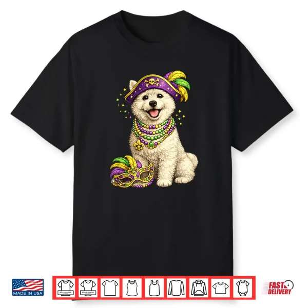 Cute Mardi Gras Themed West Highland Terrier Westie Dog Shirt