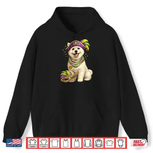 Hoodie Cute Mardi Gras Themed West Highland Terrier Westie Dog Shirt