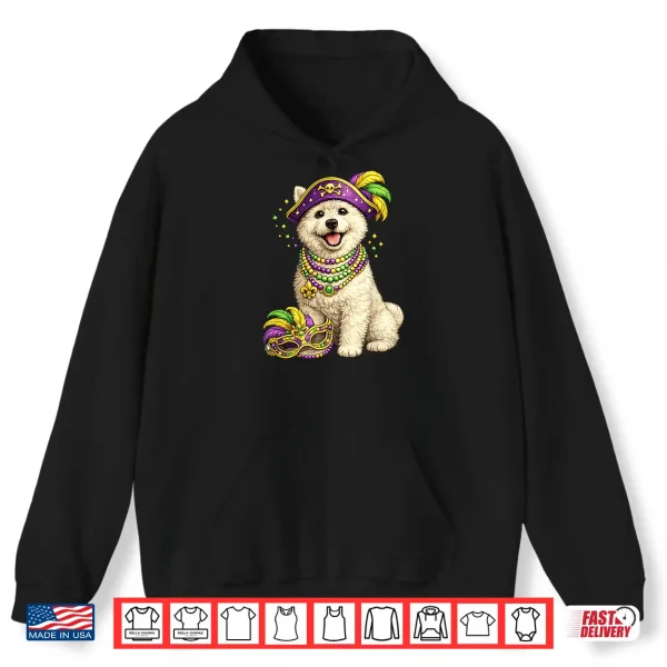 Hoodie Cute Mardi Gras Themed West Highland Terrier Westie Dog Shirt