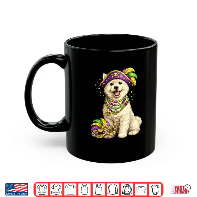 Mug Cute Mardi Gras Themed West Highland Terrier Westie Dog Shirt