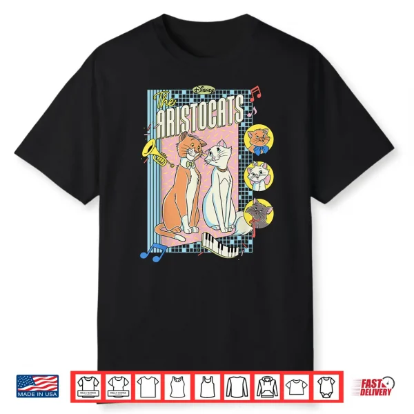 Disney The Aristocats Duchess And Thomas Retro Jazz Shirt