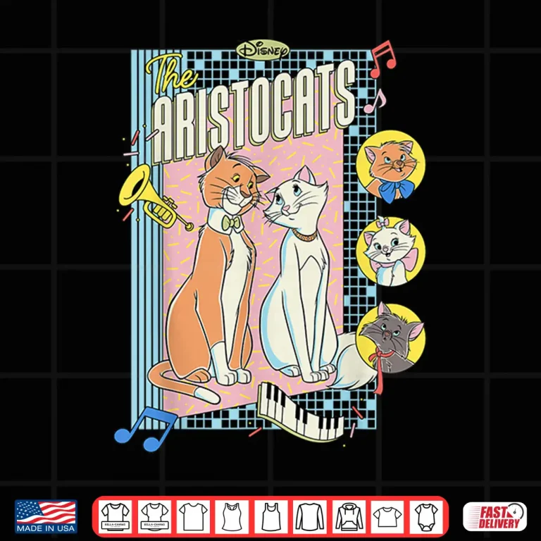 Design Disney The Aristocats Duchess And Thomas Retro Jazz Shirt
