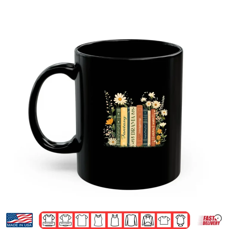 Mug Fantasy Drama Tragedy Book Floral Subtle Shirt