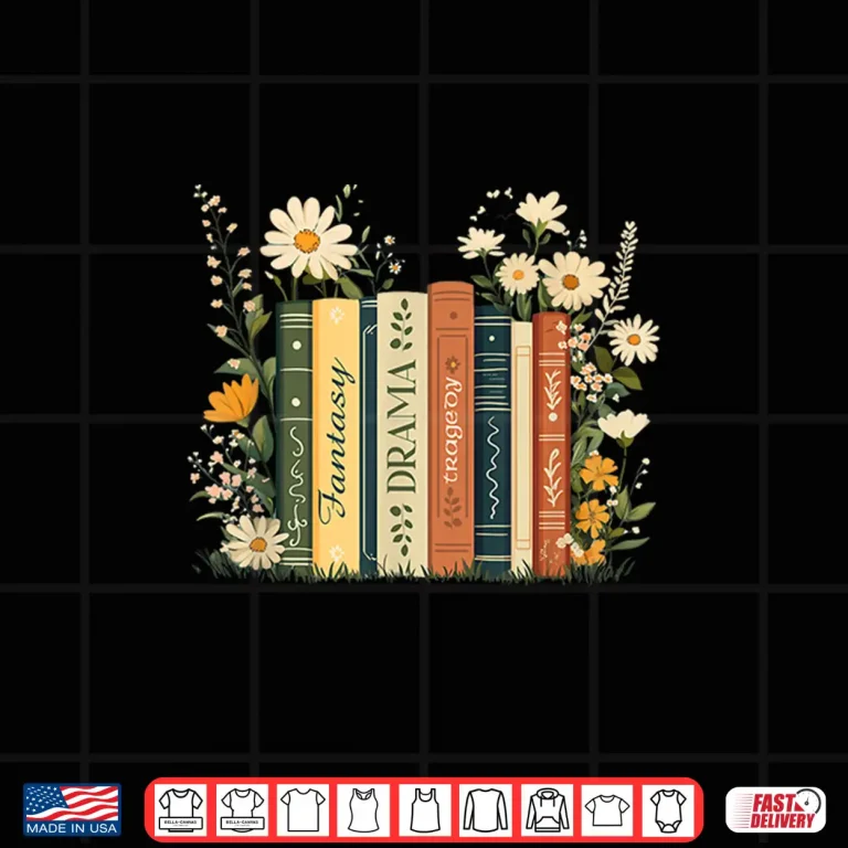 Design Fantasy Drama Tragedy Book Floral Subtle Shirt