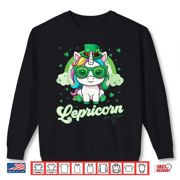 Funny Lepricorn Unicorn Happy St Patricks Day Women Girls Shirt 2 Sweatshirt Funny Lepricorn Unicorn Happy St Patricks Day Women Girls Shirt