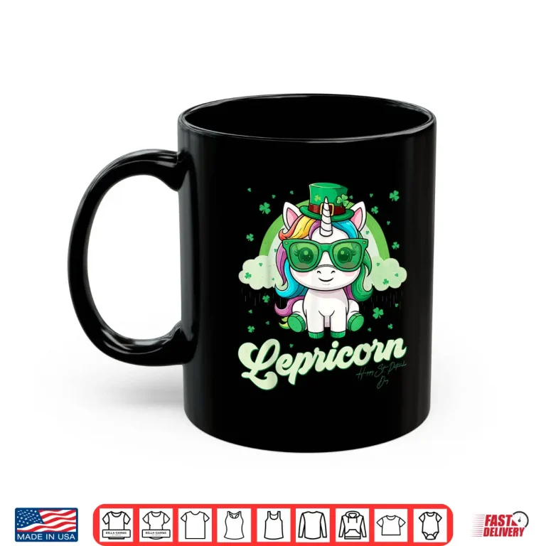 Mug Funny Lepricorn Unicorn Happy St Patricks Day Women Girls Shirt