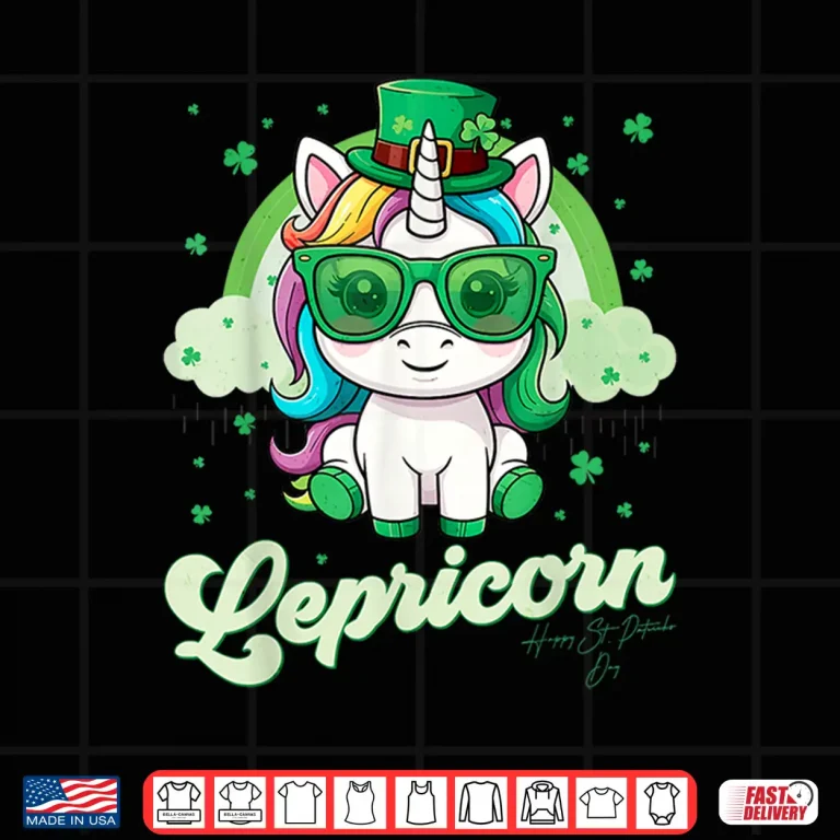 Design Funny Lepricorn Unicorn Happy St Patricks Day Women Girls Shirt
