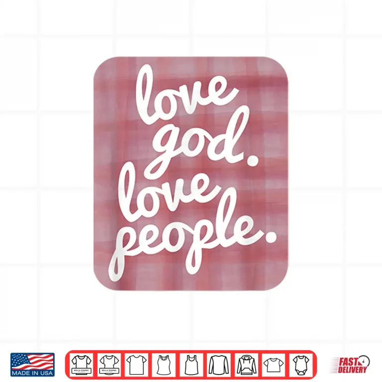 Design Love God Love People Pink Plaid Shirt