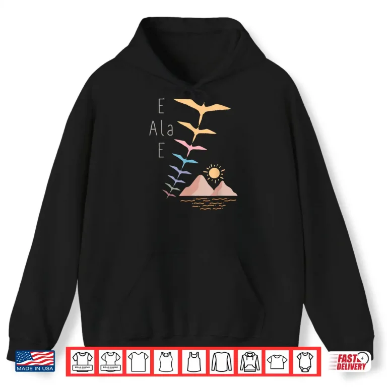 Hoodie E Ala E Awaken Arise Boho IWA Bird Sunrise Hawaiian Shirt