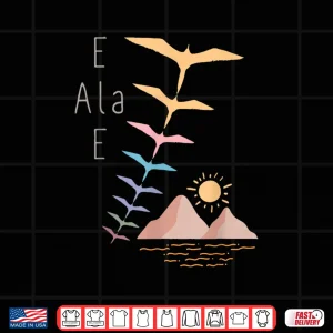 Design E Ala E Awaken Arise Boho IWA Bird Sunrise Hawaiian Shirt