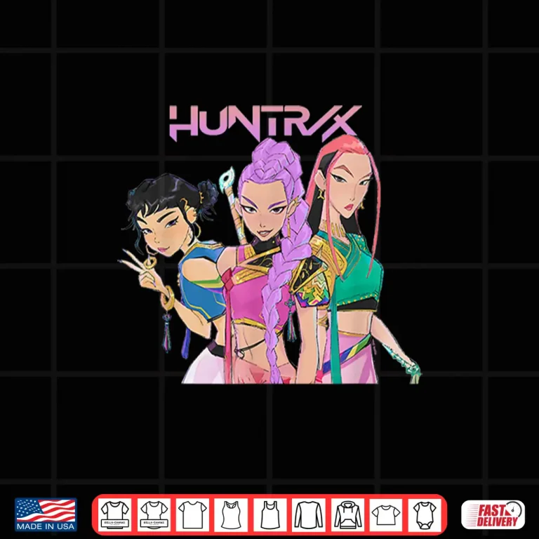 Design ShirtHUNTRIX Team Drawing KPop Demon Hunters Shirt