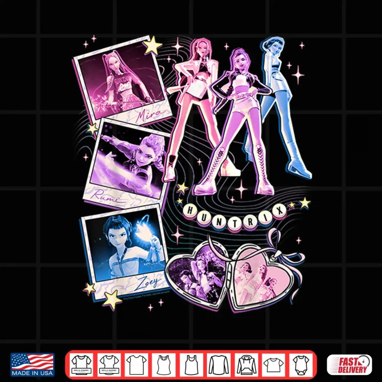 Design Zoey Showcase Retro Neon Poster Huntrix Kpop Demon Hunter Shirt