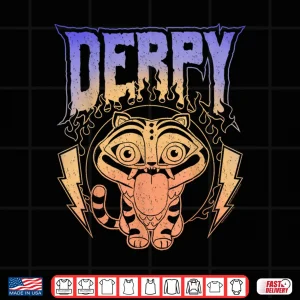 Design Derpy Retro Metal Band Style Logo Shirt