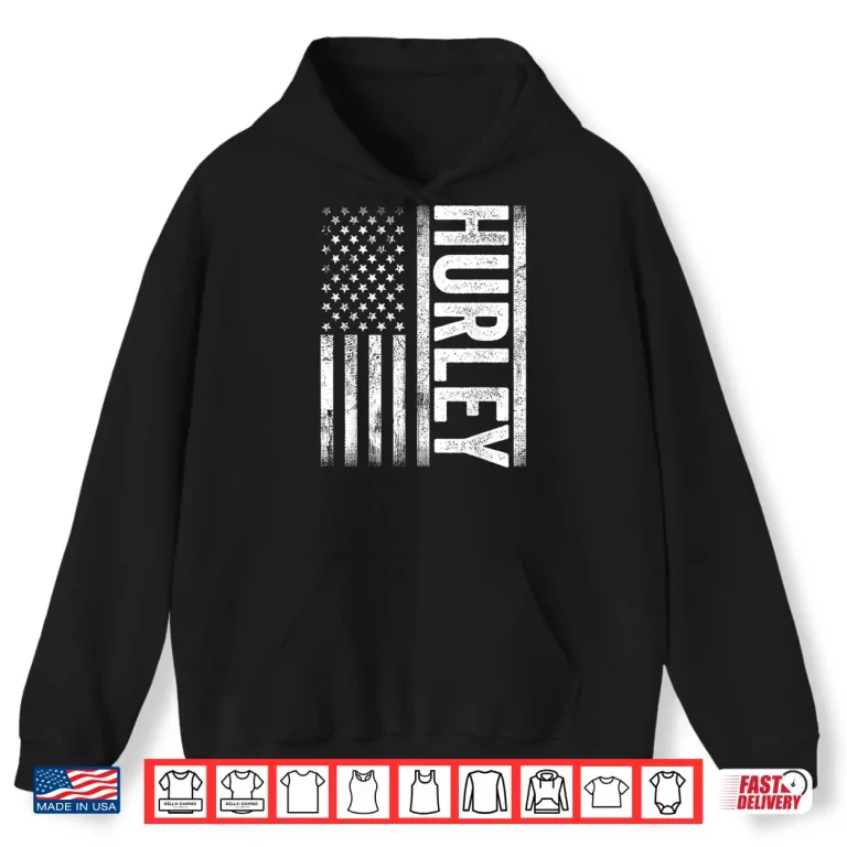Hoodie Hurley KY Vintage Us American Flag Shirt