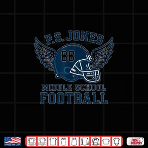 Design PS Jones Middle School Football Jack ONeal Tribute Wear Shirt