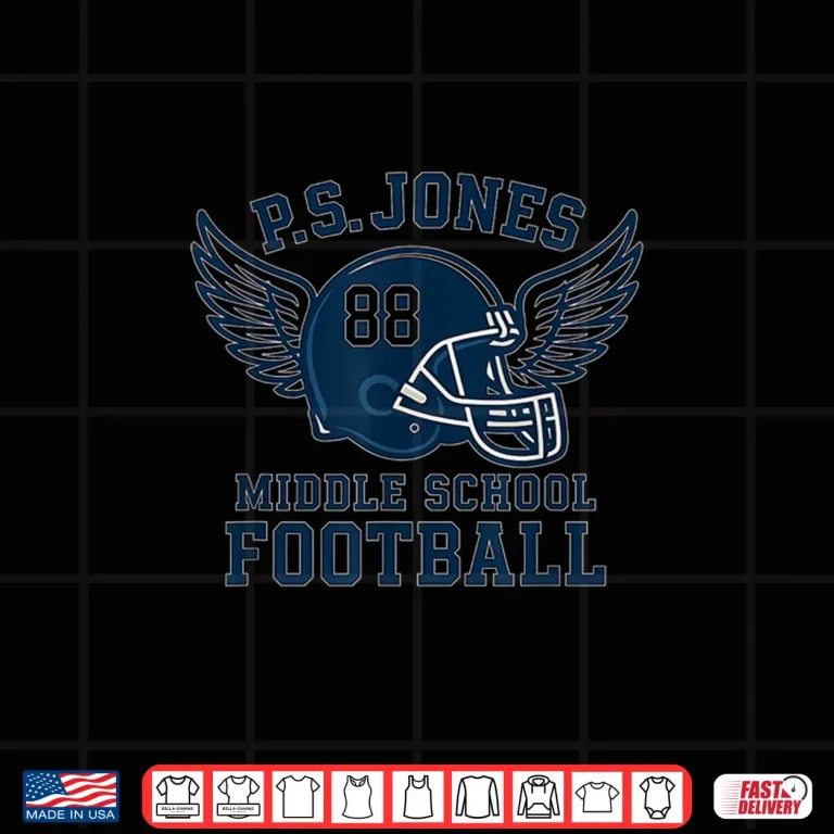 Design PS Jones Middle School Football Jack ONeal Tribute Wear Shirt