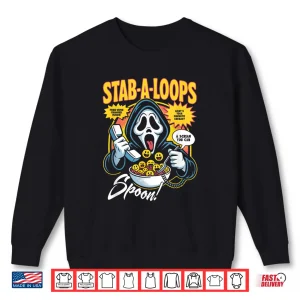 Sweatshirt Stab A Loops Horror Cereal Box Halloween Shirt 1