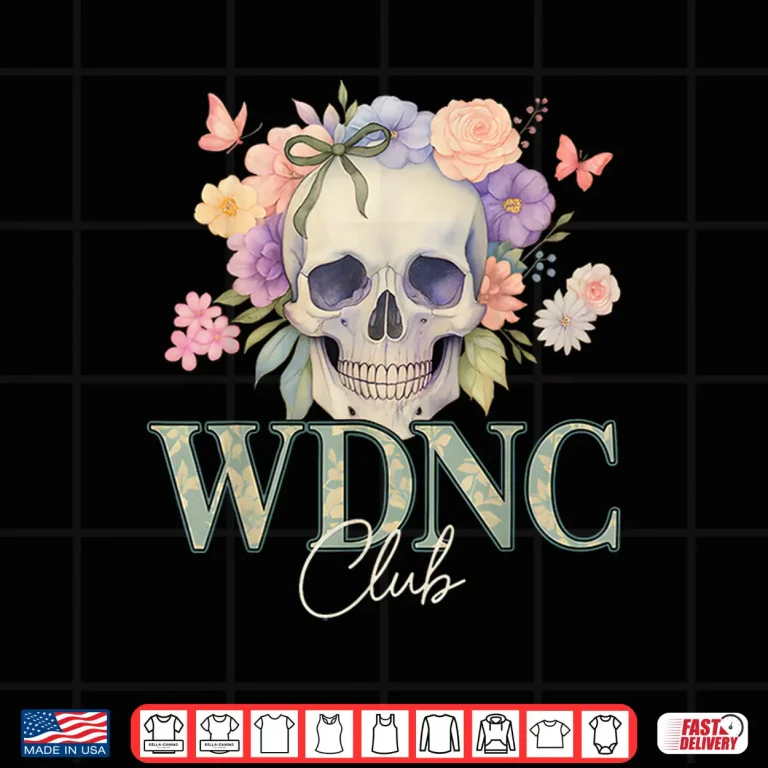 Design WDNC We Do Not Care Club Floral Skull Shirt 1