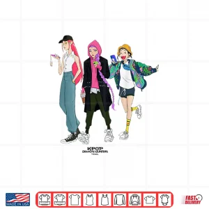 Design HUNTRIX Girls Streetwear KPop Demon Hunters Shirt