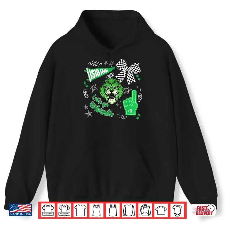 Hoodie Lets Go Isibindi Retro Cheering School Spirit Shirt