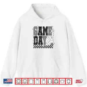 Hoodie Game Day Volleyball Checkered Funny Volleyball Shirt