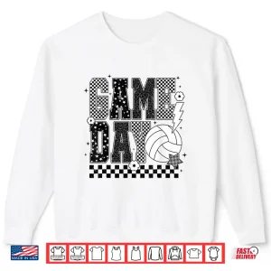 Sweatshirt Game Day Volleyball Checkered Funny Volleyball Shirt