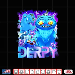Design Anime Cute Blue Tiger Derpy Vintage Animated KPop Demon Hunters Shirt