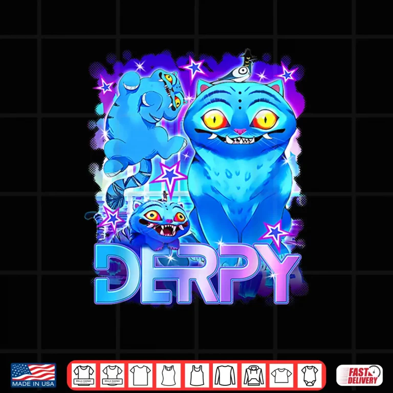 Design Anime Cute Blue Tiger Derpy Vintage Animated KPop Demon Hunters Shirt